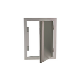 RCS Valiant Series Vertical Door 17" x 24" closed, highlighting its sleek stainless steel finish and durable construction.
